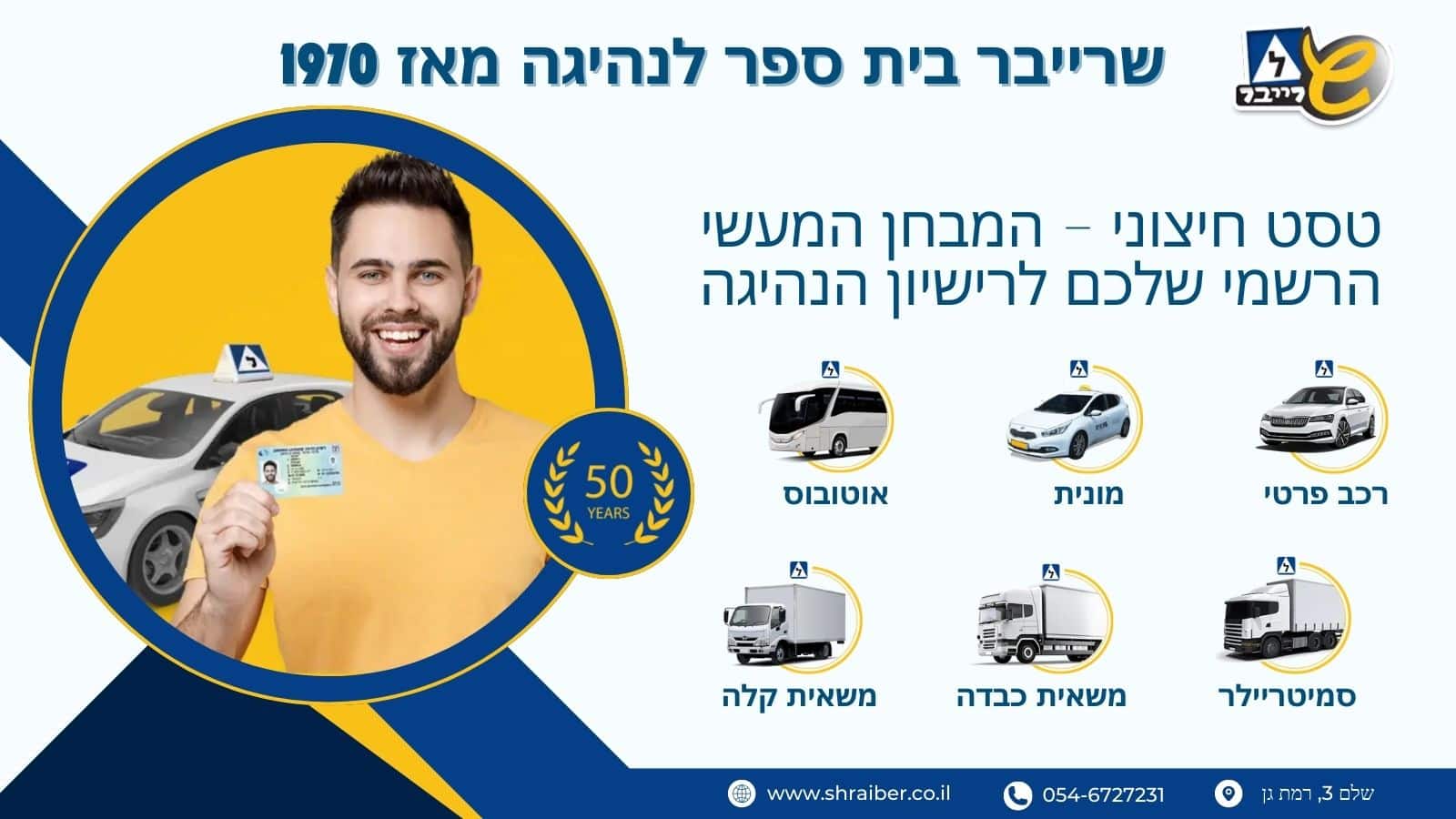טסט חיצוני - המבחן המעשי הרשמי שלכם לרישיון הנהיגה