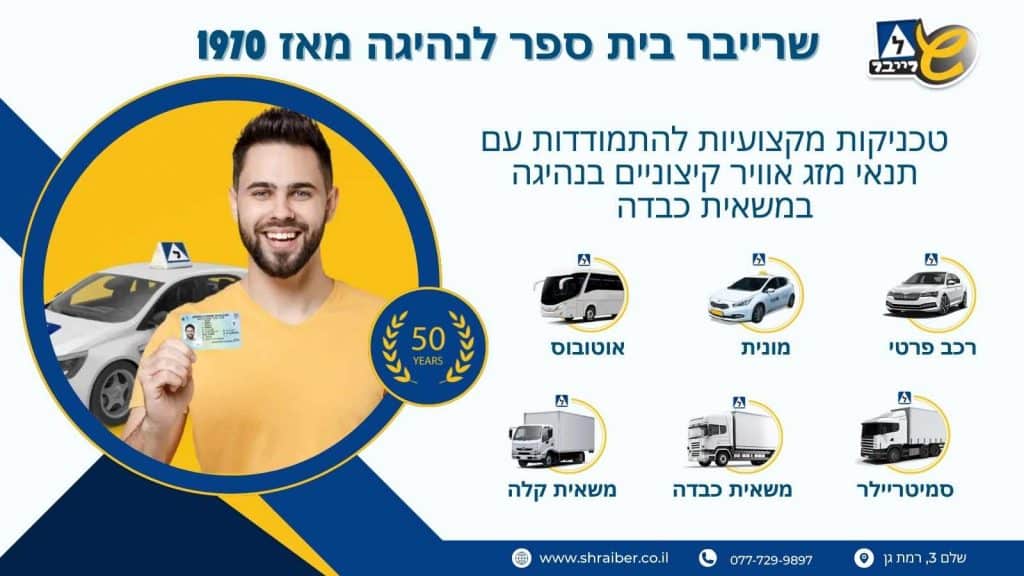 טכניקות מקצועיות להתמודדות עם תנאי מזג אוויר קיצוניים בנהיגה במשאית כבדה