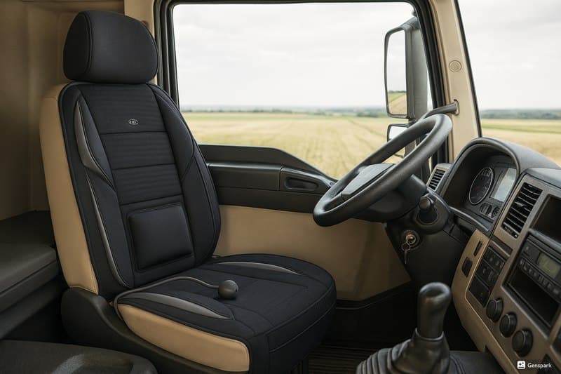 כיסא אורטופדי מתכוונן עם תמיכה לגב התחתון למשאית