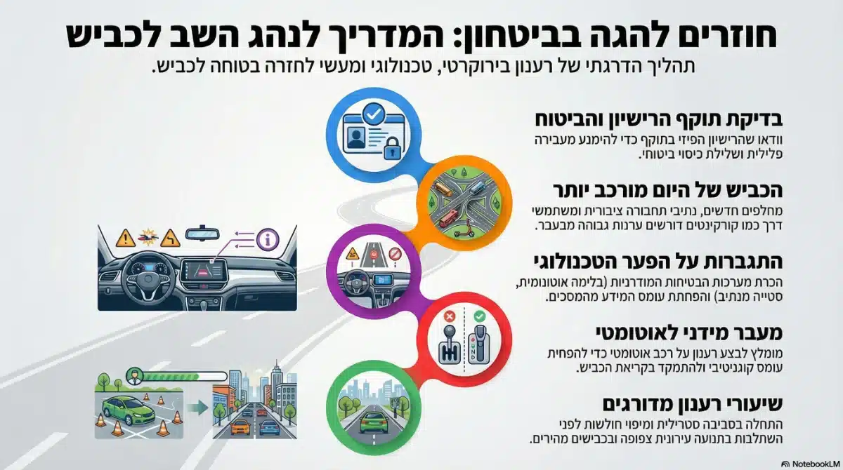 מדריך חזרה לנהיגה